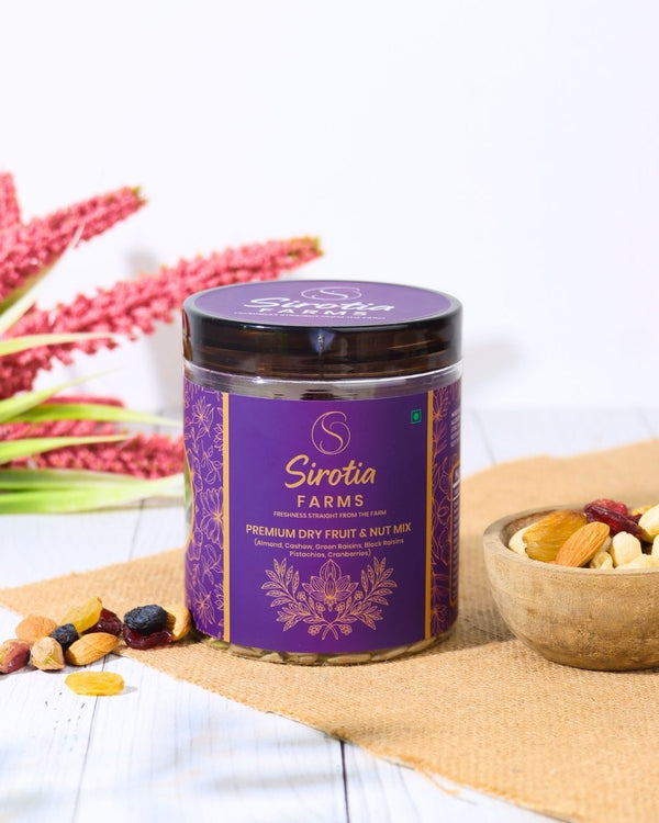 Premium Dry Fruits And Nut Mix (250 GM) Almonds, Cashew, Green Raisins, Black Raisins, Pistachios, Cranberry