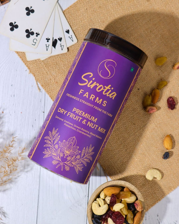 Premium Dry Fruits And Nut Mix 500 GM Almonds, Cashew, Green Raisins, Black Raisins, Pistachios, Cranberry